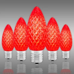 (NEW Technology) C9 - Red - Faceted LED - VividCore Premium - 50% Brighter