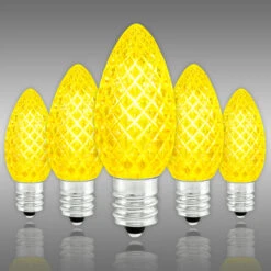 (NEW Technology) C7 - Yellow - Faceted LED - VividCore Premium - 50% Brighter