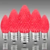 Pink - LED C7 - Christmas Light Replacement Bulbs - Faceted Finish