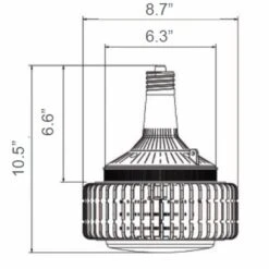 19,500 Lumens - 140 Watt - 5000 Kelvin - LED High Bay Retrofit -Hockey Edge Shop data 664